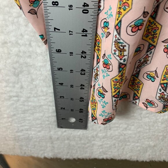 Melissa McCarthy Seven7 Women's Pink Floral Kimono Duster‎ Cardigan Size M 9169 - Picture 6 of 9